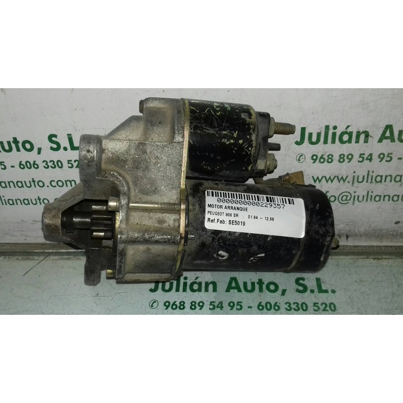 Recambio de motor arranque para peugeot 806 sr referencia OEM IAM SE5019  