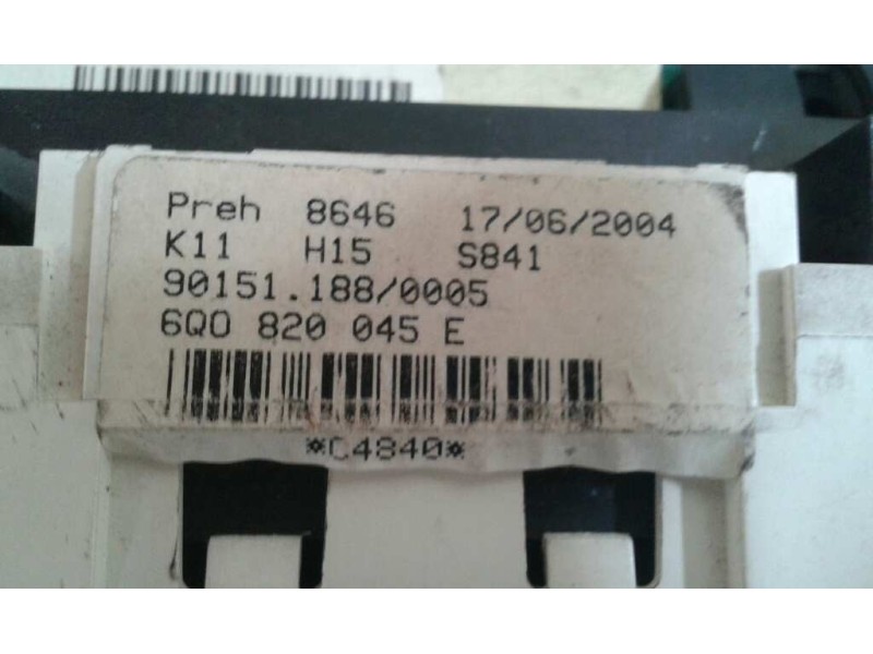 Recambio de mando calefaccion / aire acondicionado para volkswagen polo (9n3) edition referencia OEM IAM 6Q0820045E  BEHR