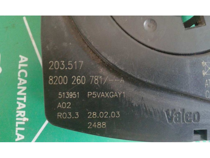 Recambio de anillo airbag para renault laguna ii (bg0) authentique referencia OEM IAM 8200260781  VALEO