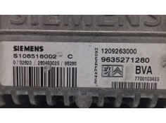 Recambio de centralita cambio automatico para peugeot 406 coupe (s1/s2) 2.0 referencia OEM IAM 9635271280 1209263000 SIEMENS 2