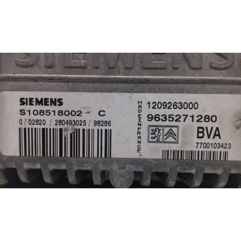 Recambio de centralita cambio automatico para peugeot 406 coupe (s1/s2) 2.0 referencia OEM IAM 9635271280 1209263000 SIEMENS
