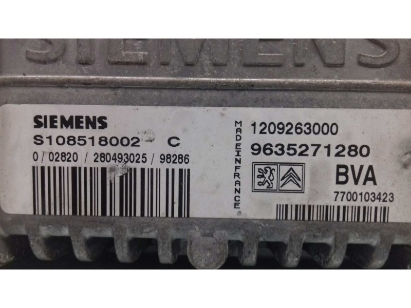 Recambio de centralita cambio automatico para peugeot 406 coupe (s1/s2) 2.0 referencia OEM IAM 9635271280 1209263000 SIEMENS