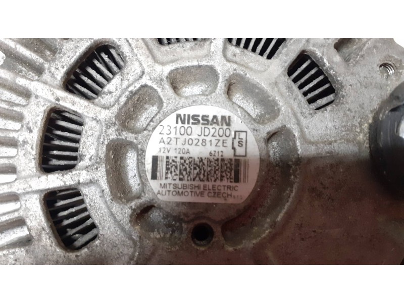 Recambio de alternador para nissan qashqai (j10) acenta referencia OEM IAM 23100JD200 MITSUBISHI 120A