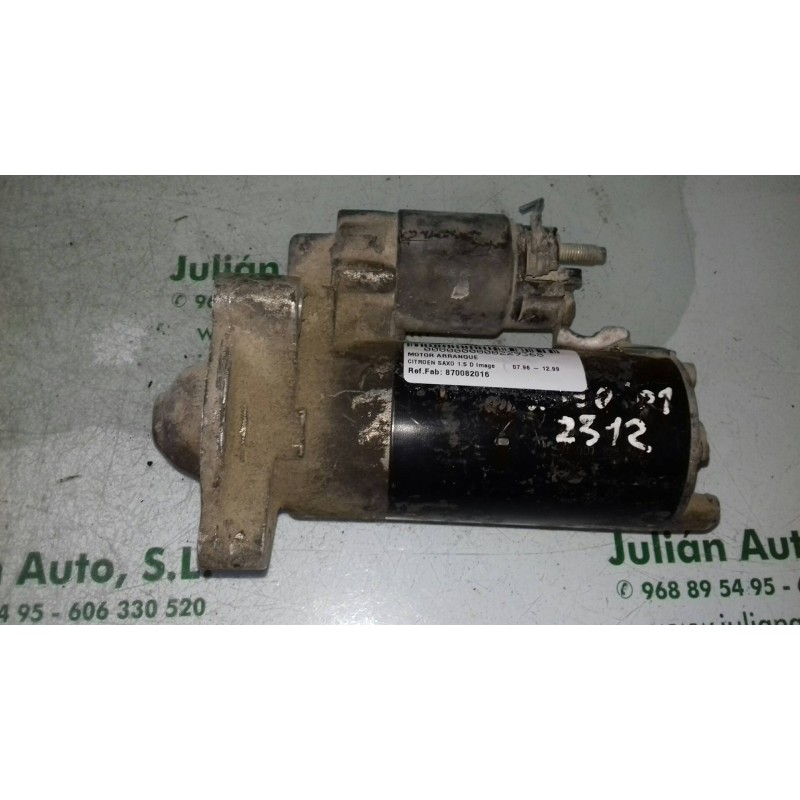Recambio de motor arranque para citroen saxo 1.5 d image referencia OEM IAM 870082016 0001108162 BOSCH