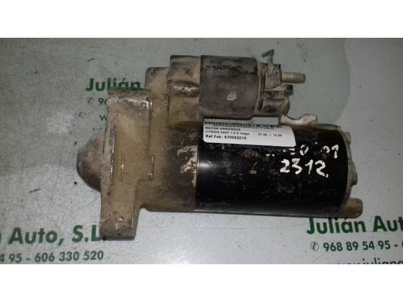 Recambio de motor arranque para citroen saxo 1.5 d image referencia OEM IAM 870082016 0001108162 BOSCH
