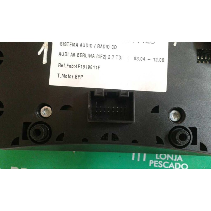 Recambio de sistema audio / radio cd para audi a6 berlina (4f2) 2.7 tdi referencia OEM IAM 4F1919611F 4F0910609E PREH