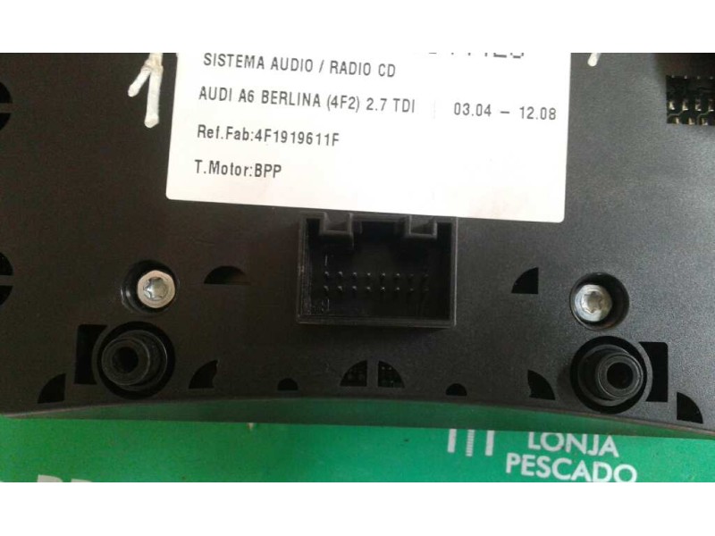 Recambio de sistema audio / radio cd para audi a6 berlina (4f2) 2.7 tdi referencia OEM IAM 4F1919611F 4F0910609E PREH