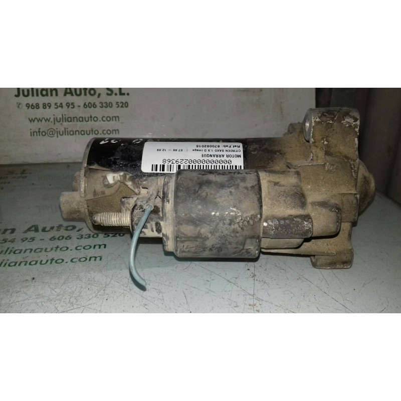 Recambio de motor arranque para citroen saxo 1.5 d image referencia OEM IAM 870082016 0001108162 BOSCH