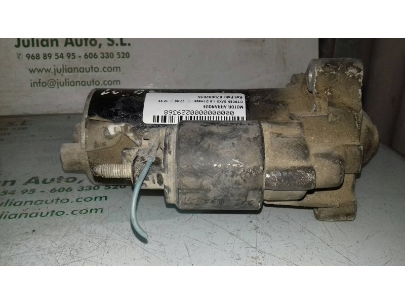 Recambio de motor arranque para citroen saxo 1.5 d image referencia OEM IAM 870082016 0001108162 BOSCH