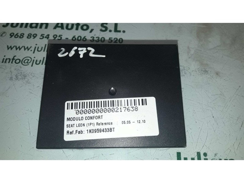 Recambio de modulo confort para seat leon (1p1) reference referencia OEM IAM 1K0959433BT 5KD00897702 HELLA