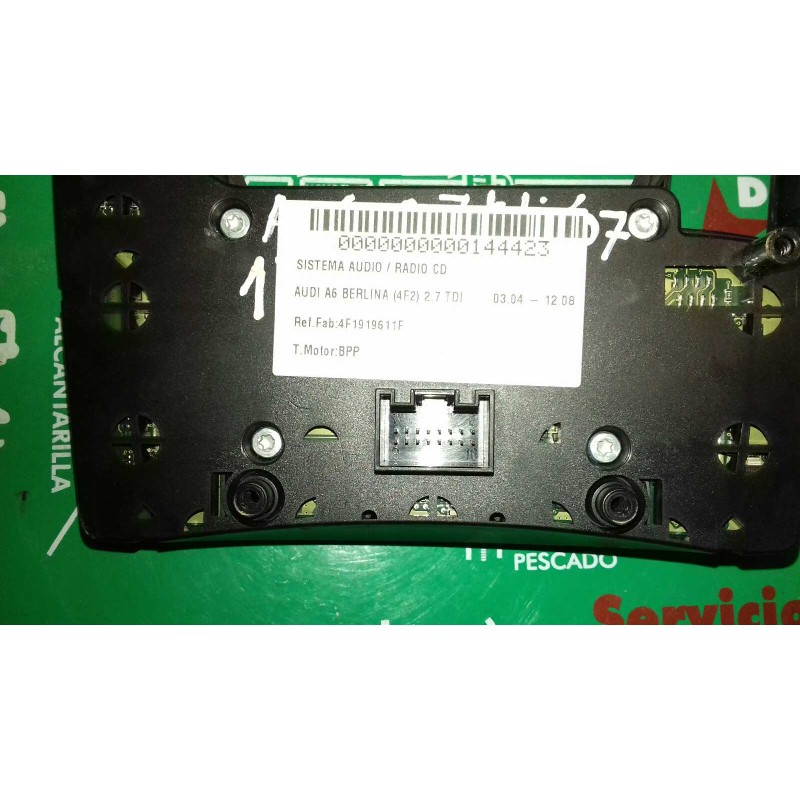 Recambio de sistema audio / radio cd para audi a6 berlina (4f2) 2.7 tdi referencia OEM IAM 4F1919611F 4F0910609E PREH