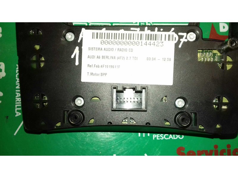 Recambio de sistema audio / radio cd para audi a6 berlina (4f2) 2.7 tdi referencia OEM IAM 4F1919611F 4F0910609E PREH