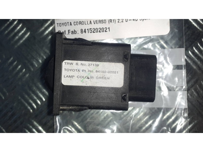 Recambio de interruptor para toyota corolla verso (r1) 2,2 d-4d sport referencia OEM IAM 8415202021 CONECTOR 5 PINES ALTURA FARO