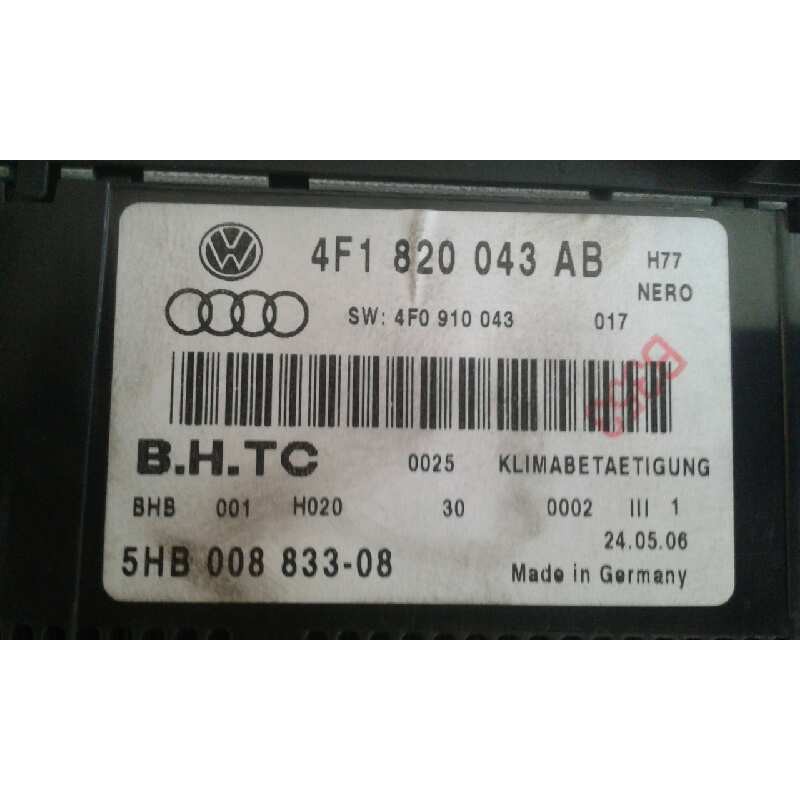 Recambio de mando climatizador para audi a6 berlina (4f2) 2.7 tdi referencia OEM IAM 4F1820043AB 4F0910043 BHTC