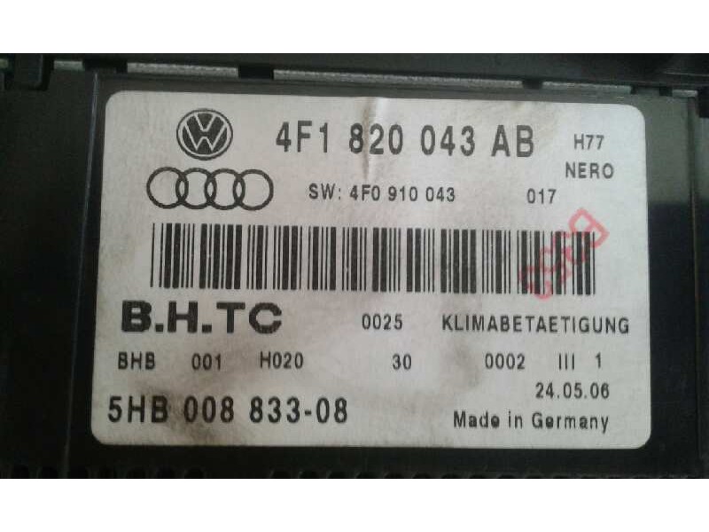 Recambio de mando climatizador para audi a6 berlina (4f2) 2.7 tdi referencia OEM IAM 4F1820043AB 4F0910043 BHTC