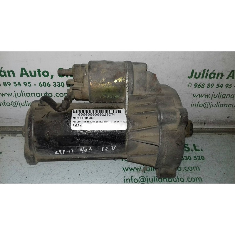 Recambio de motor arranque para peugeot 406 berlina (s1/s2) stdt referencia OEM IAM   VALEO