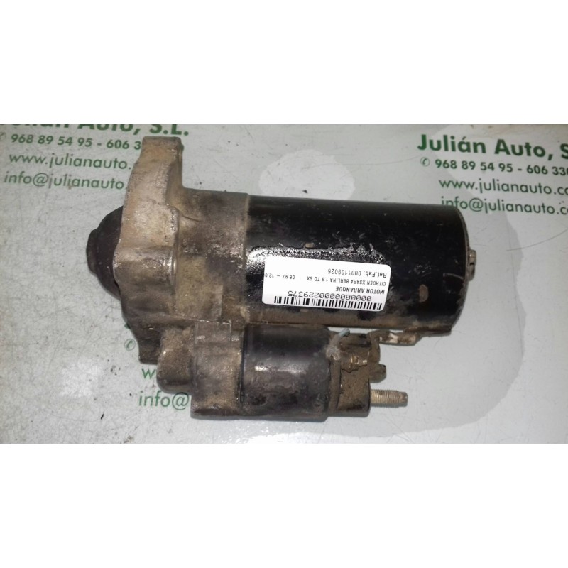 Recambio de motor arranque para citroen xsara berlina 1.9 td sx referencia OEM IAM 0001109026  BOSCH