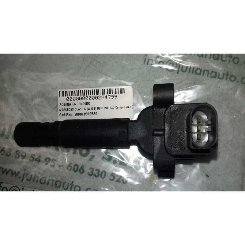 Recambio de bobina encendido para mercedes-benz clase c (w203) berlina 230 compressor (203.040) referencia OEM IAM A0001502580 0