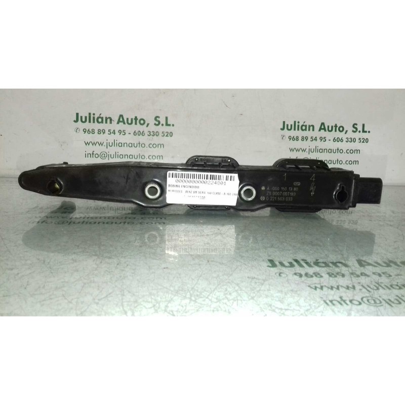 Recambio de bobina encendido para mercedes-benz clase a (w168) 160 (168.033) referencia OEM IAM A0001501380 0221503033 ZS000700T
