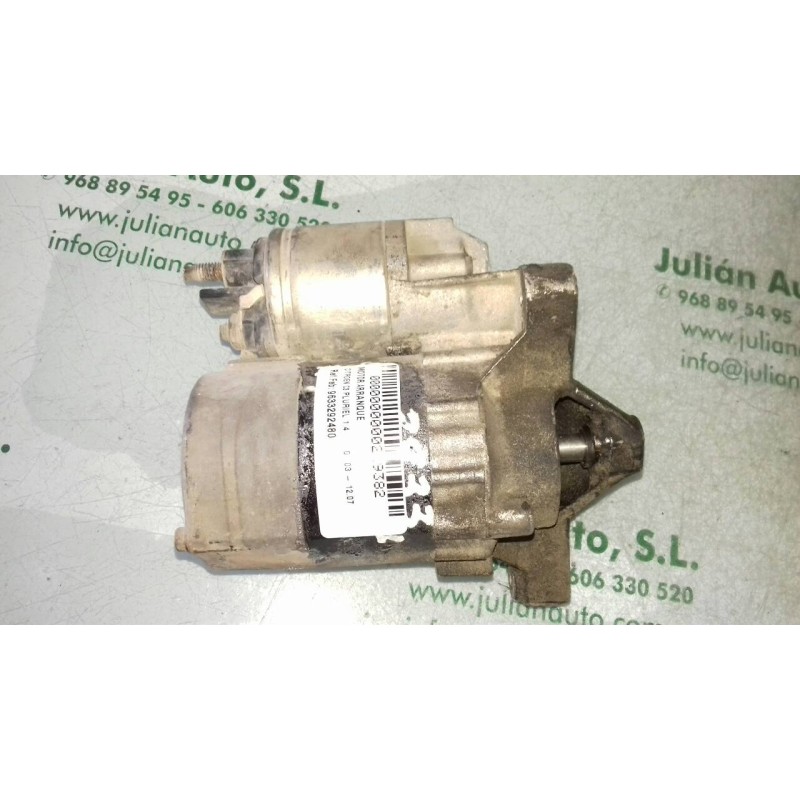 Recambio de motor arranque para citroen c3 pluriel 1.4 referencia OEM IAM 9633292480 D7E16 VALEO