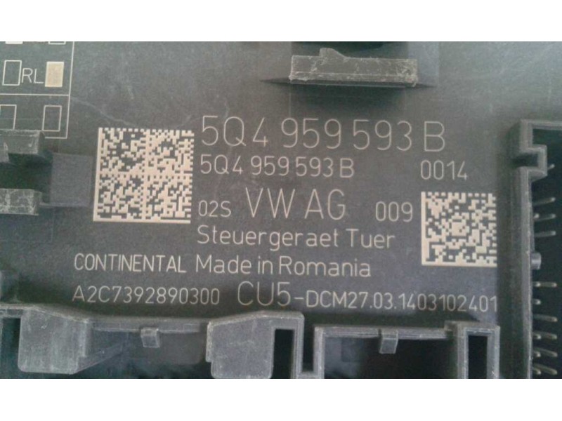Recambio de modulo confort para seat leon (5f1) reference referencia OEM IAM 5Q4959593B DEL-IZQ CONTINENTAL
