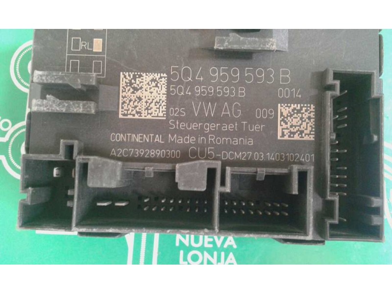 Recambio de modulo confort para seat leon (5f1) reference referencia OEM IAM 5Q4959593B DEL-IZQ CONTINENTAL