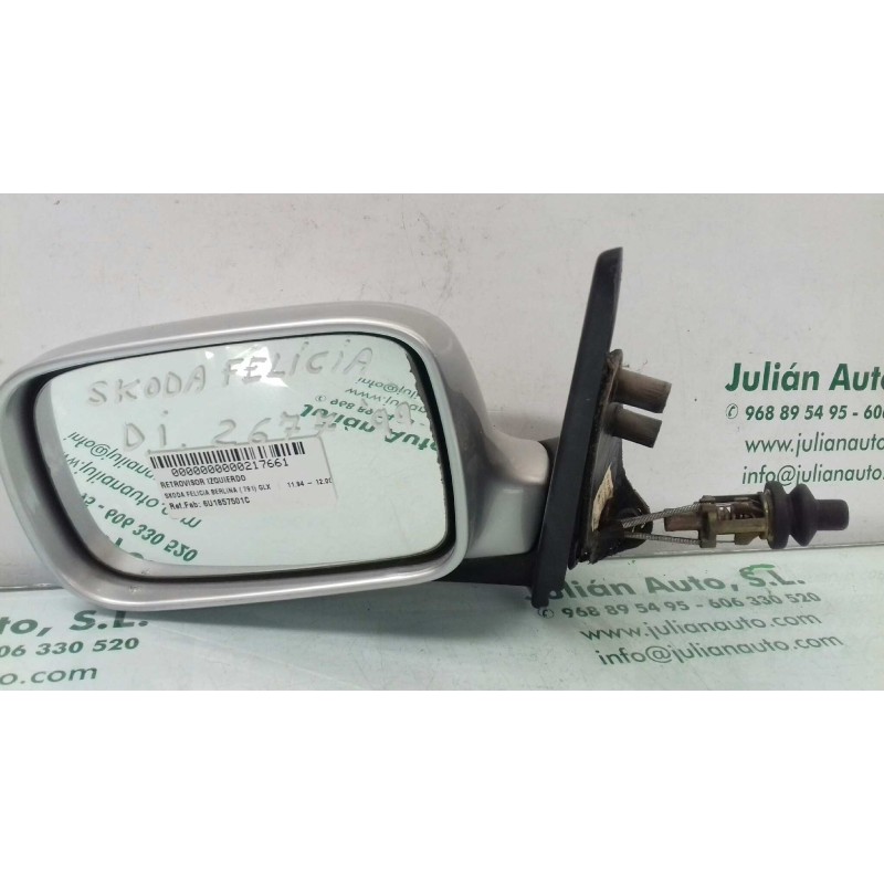 Recambio de retrovisor izquierdo para skoda felicia berlina ( 791) glx referencia OEM IAM 6U1857501C  MANUAL