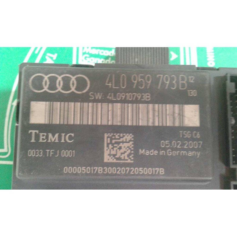 Recambio de modulo confort para audi q7 (4l) 3.0 tdi referencia OEM IAM 4L0959793B DEL-IZQ TEMIC