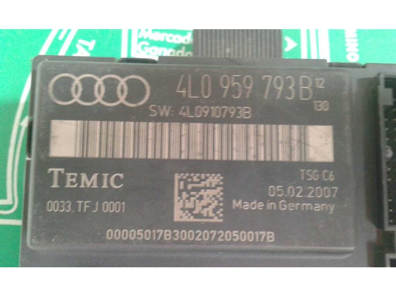 Recambio de modulo confort para audi q7 (4l) 3.0 tdi referencia OEM IAM 4L0959793B DEL-IZQ TEMIC
