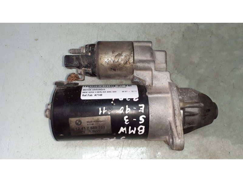 Recambio de motor arranque para bmw serie 3 berlina (e90) 320i referencia OEM IAM A7148 12417589353 BOSCH