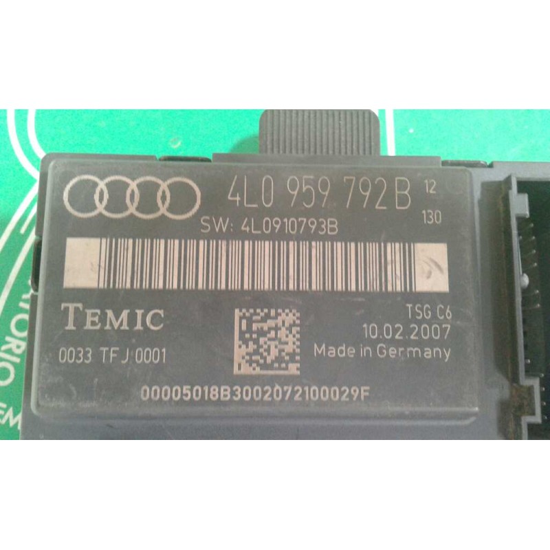 Recambio de modulo confort para audi q7 (4l) 3.0 tdi referencia OEM IAM 4L0959792B DEL-DECH TEMIC