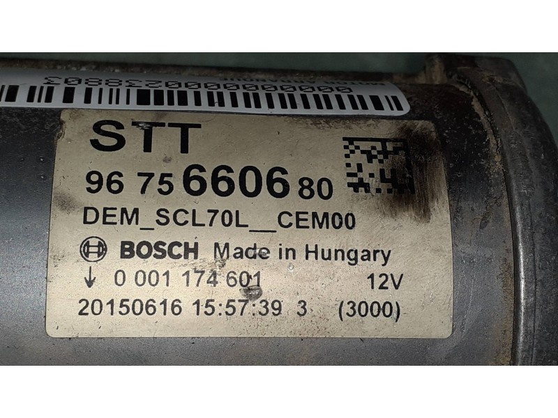 Recambio de motor arranque para peugeot 2008 (--.2013) allure referencia OEM IAM 0001174601 9675660680 BOSCH