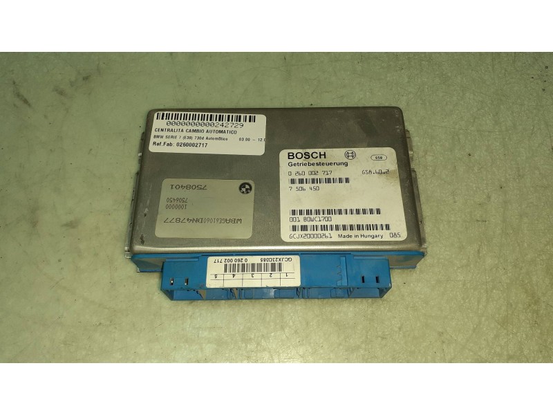 Recambio de centralita cambio automatico para bmw serie 7 (e38) 730d automático referencia OEM IAM 0260002717 7506450 BOSCH