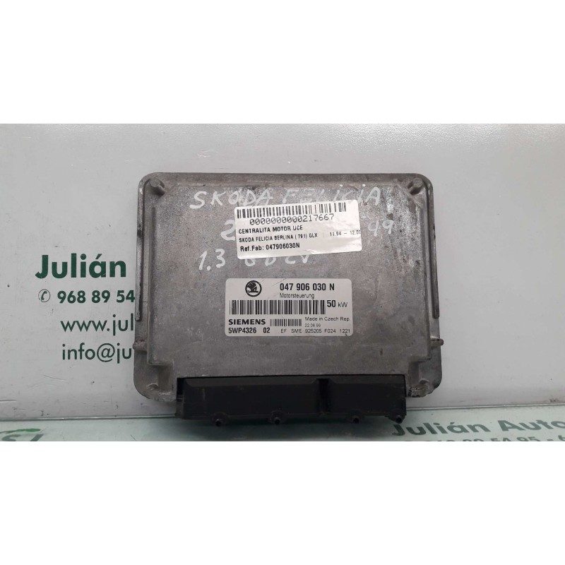 Recambio de centralita motor uce para skoda felicia berlina ( 791) glx referencia OEM IAM 047906030N 5WP432602 SIEMENS