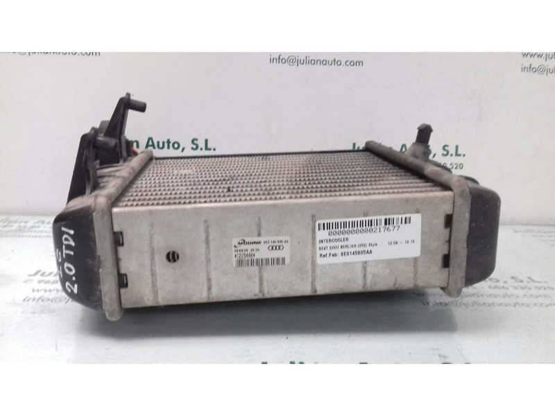 Recambio de intercooler para seat exeo berlina (3r2) style referencia OEM IAM 8E0145805AA  IZQUIERDO
