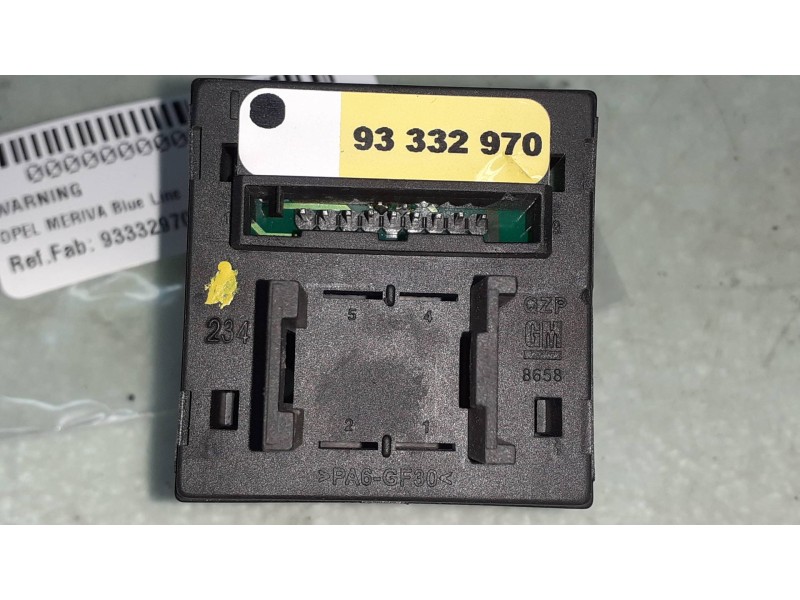 Recambio de warning para opel meriva blue line referencia OEM IAM 93332970  
