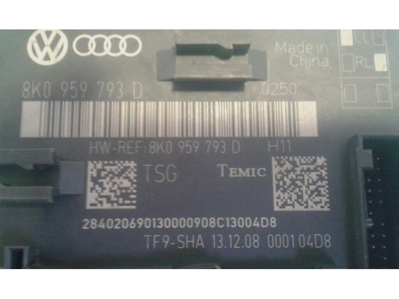 Recambio de modulo confort para audi a4 ber. (b8) básico referencia OEM IAM 8K0959793D DEL-IZQ TEMIC