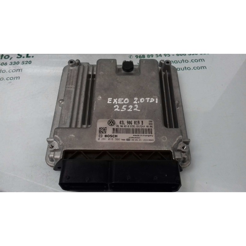 Recambio de centralita motor uce para seat exeo berlina (3r2) style referencia OEM IAM 03L906019B 0281016366 KIT - BOSCH