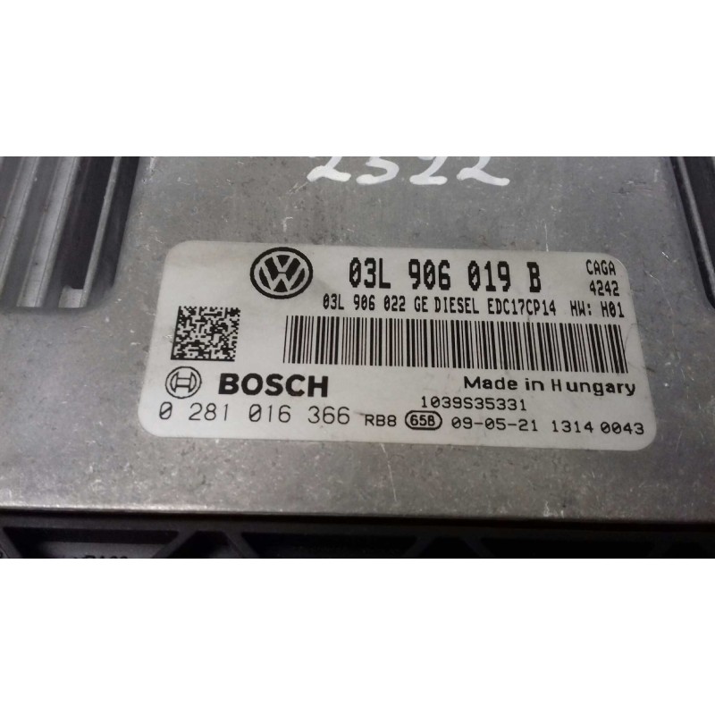 Recambio de centralita motor uce para seat exeo berlina (3r2) style referencia OEM IAM 03L906019B 0281016366 KIT - BOSCH