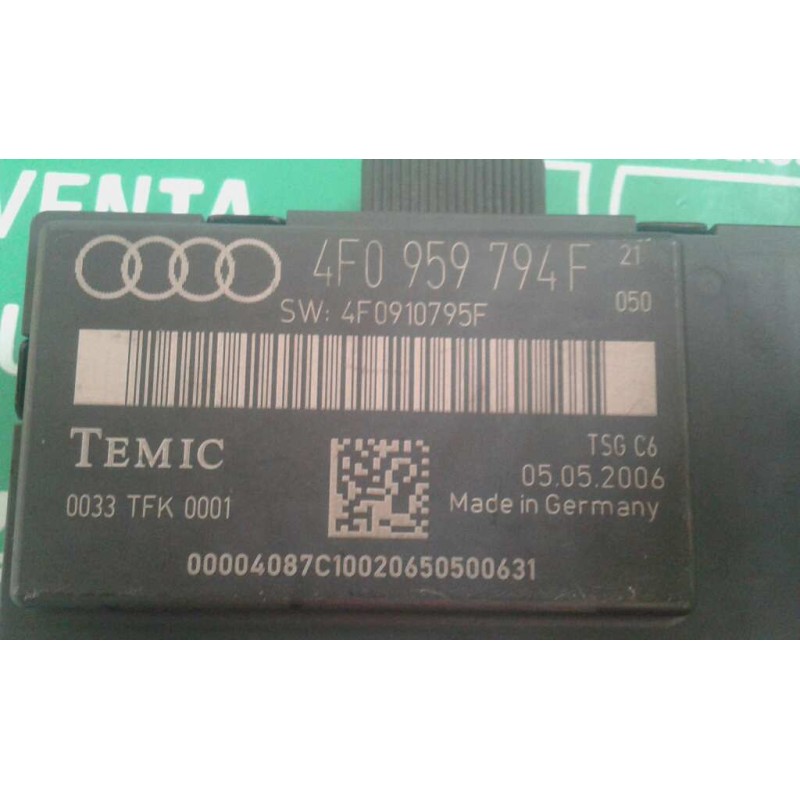 Recambio de modulo confort para audi a6 berlina (4f2) 2.7 tdi referencia OEM IAM 4F0959794F TRAS-DECH TEMIC