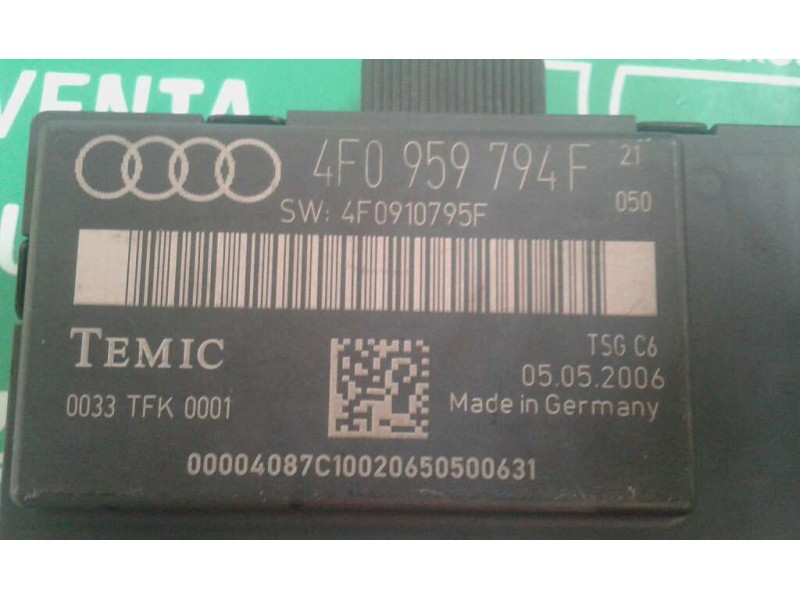Recambio de modulo confort para audi a6 berlina (4f2) 2.7 tdi referencia OEM IAM 4F0959794F TRAS-DECH TEMIC