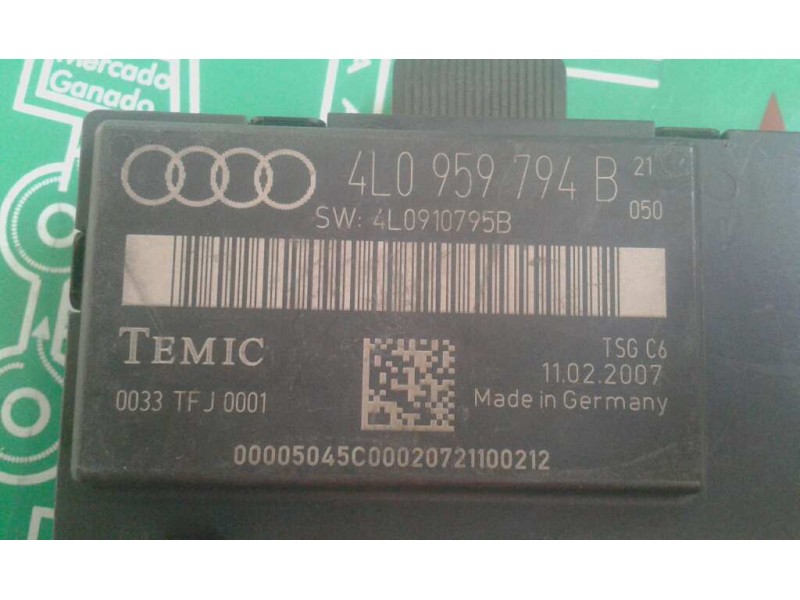 Recambio de modulo confort para audi q7 (4l) 3.0 tdi referencia OEM IAM 4L0959794B TRAS-DECH TEMIC