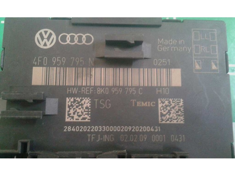 Recambio de modulo confort para audi a4 ber. (b8) básico referencia OEM IAM 4F0959795N TRAS-IZQ TEMIC