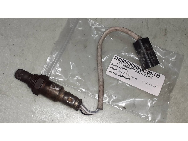 Recambio de sonda lambda para nissan qashqai (j10) acenta referencia OEM IAM 0ZA603N8  CONECTOR 4 PINES
