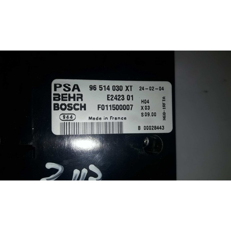 Recambio de mando climatizador para citroen xsara picasso 2.0 hdi exclusive referencia OEM IAM 96514030XT E242301 F011500007