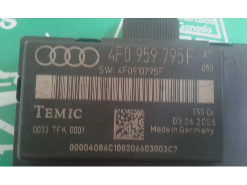 Recambio de modulo confort para audi a6 berlina (4f2) 3.0 tdi quattro (171kw) referencia OEM IAM 4F0959795F TRAS-IZQ TEMIC