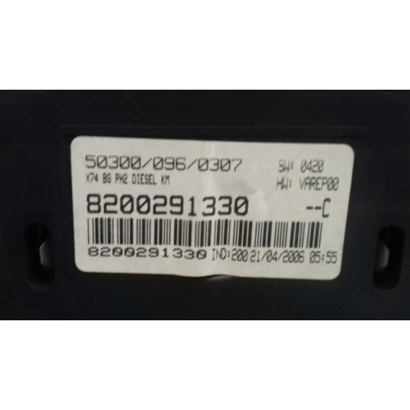 Recambio de cuadro instrumentos para renault laguna ii (bg0) confort dynamique referencia OEM IAM 8200291330 503000960307 JAEGER