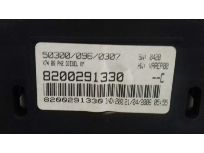 Recambio de cuadro instrumentos para renault laguna ii (bg0) confort dynamique referencia OEM IAM 8200291330 503000960307 JAEGER