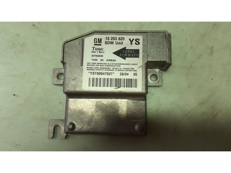 Recambio de centralita airbag para opel meriva blue line referencia OEM IAM 13203620 327963935 TEMIC