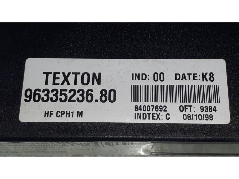 Recambio de modulo electronico para citroen xsara berlina 1.9 diesel referencia OEM IAM 9633523680 84007692 TEXTON